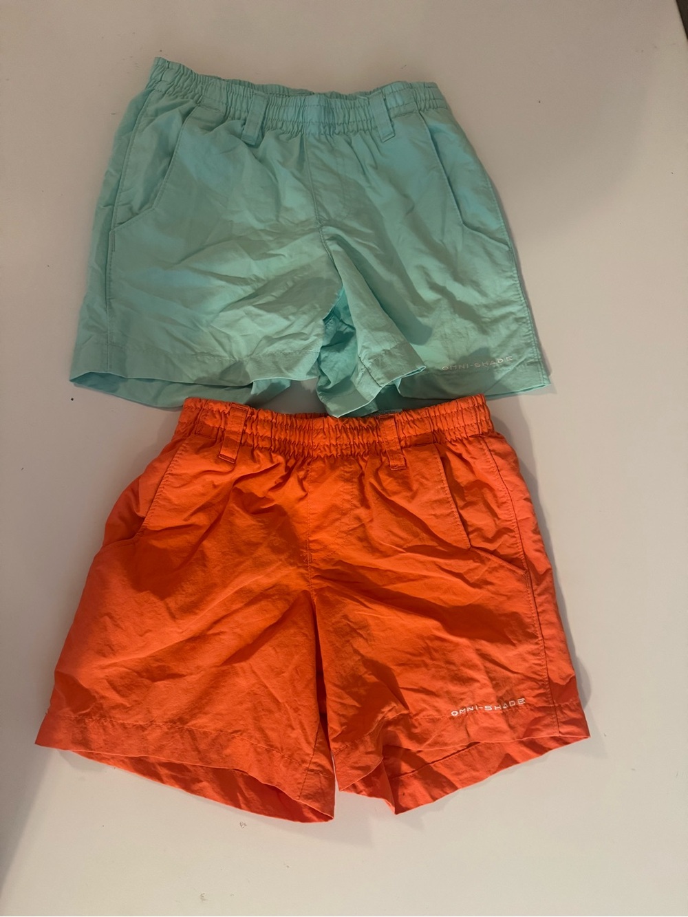 Columbia Orange Outdoor Shorts with PFG Logo